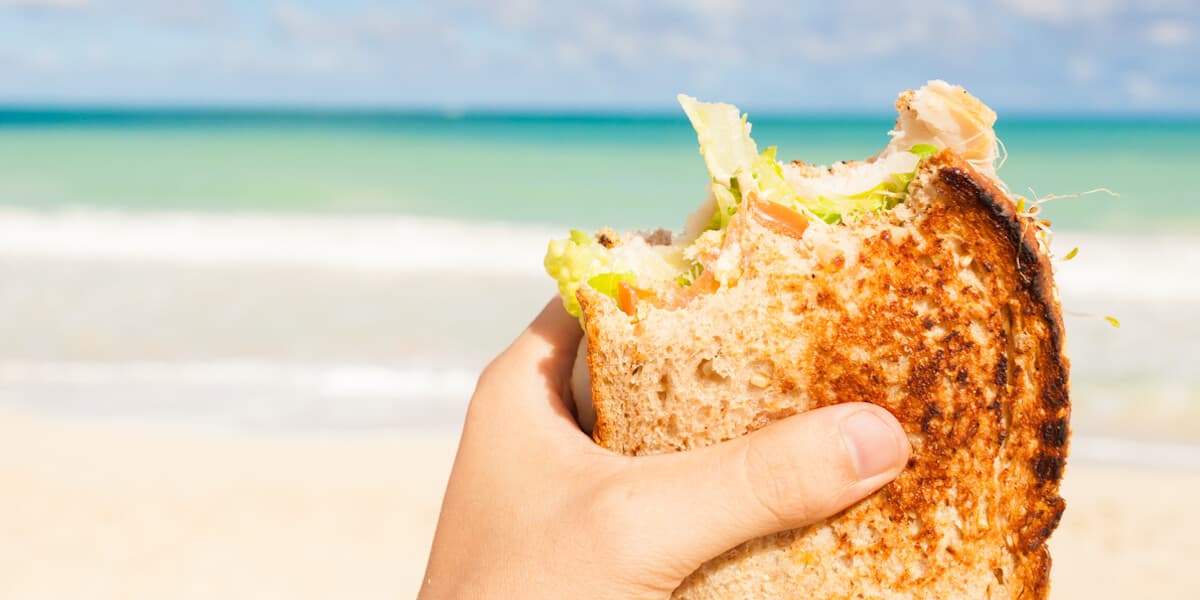 Sandwich at the beach